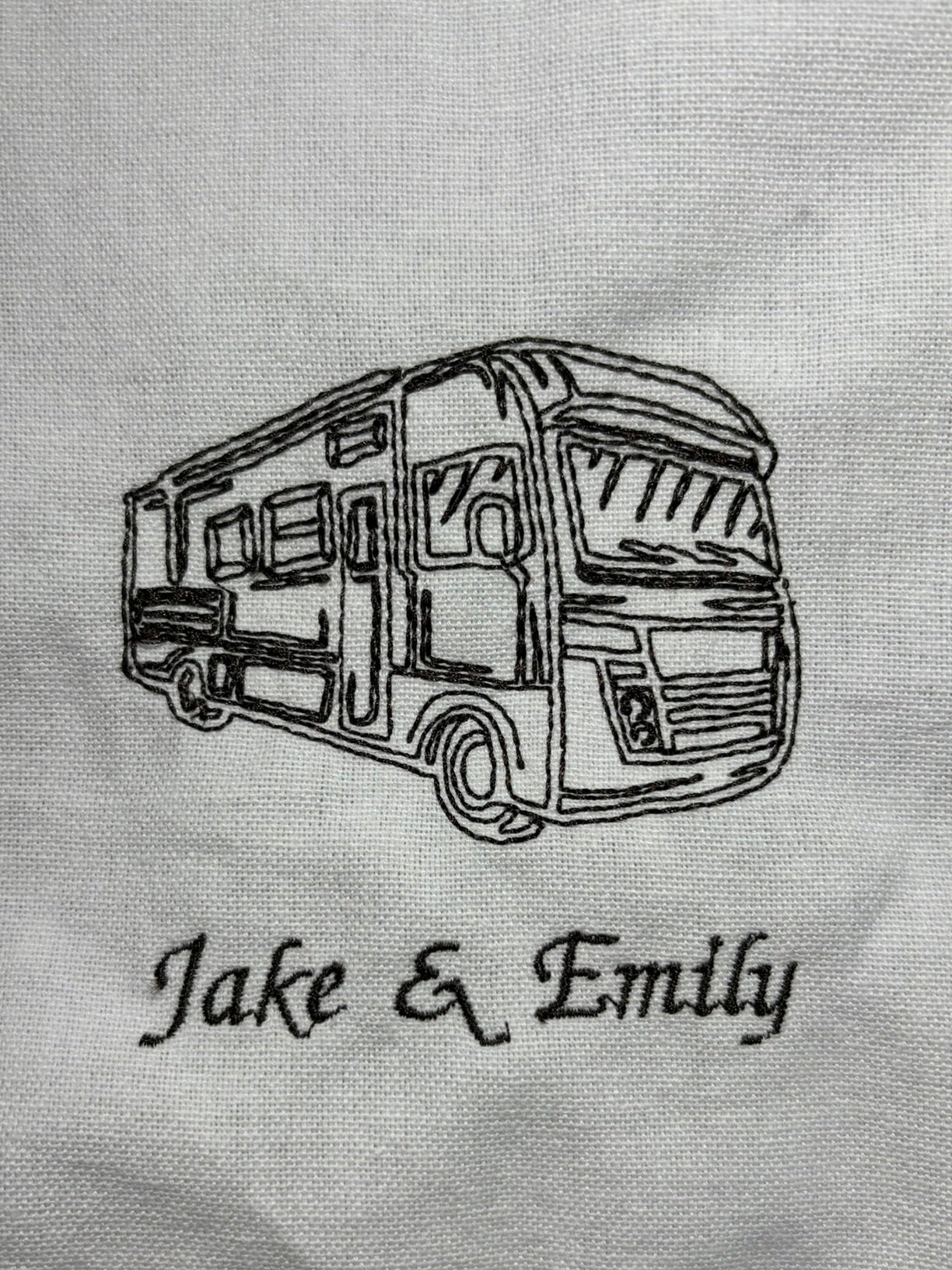 Personalized RV Class A tea towel